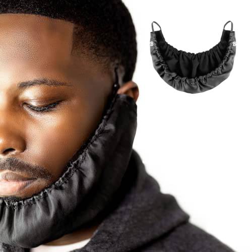 Mens Beard Bonnet for Essential Oil and Moisture Retention and Healthy Hair Growth - Premium Quality Silky Soft Beard Conditioning Cap, Helps to Prevent Itching and Split Ends - Satin Beard Bandana