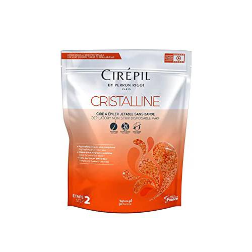 Cirepil - Cristalline - 800g / 28.22 oz Wax Beads Bag - Micro-Crystalline Formula for Sensitive Skin - Hypoallergenic & Rosin-Free - Unscented & Gel Texture