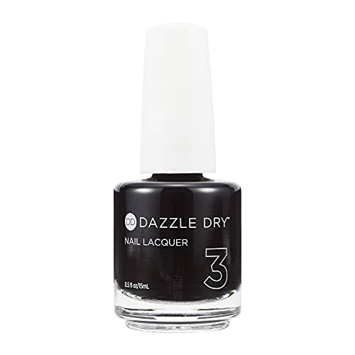 Dazzle Dry Nail Lacquer (Step 3) - Midnight Express - A blackest black. Full coverage cream. (0.5 fl oz)