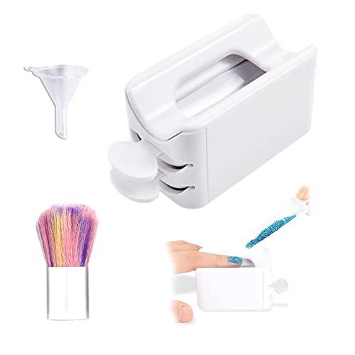 Ncana Dip Powder Recycling Tray System and Scoop,Portable Dipping Powder Storage Box Nail Dip Container for DIY Nail Art and Manicure Mo