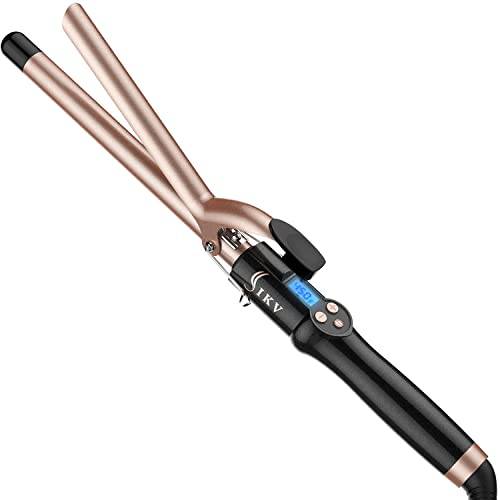 3/4 Inch Extra Long Barrel Curling Iron, Ceramic Tourmaline Curling Wand Professional Dual Voltage