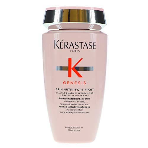 KERASTASE, Genesis Bain NutriFortifiant Shampoo 8.5 Fl Oz, white.