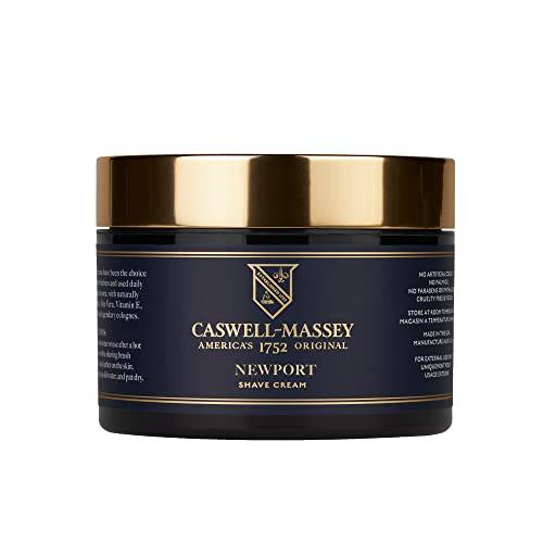 Caswell-Massey Heritage Newport Shave Cream, Soothing, Moisturizing & Natural For Smooth Beard Shaving, Made In The USA, 8 Oz