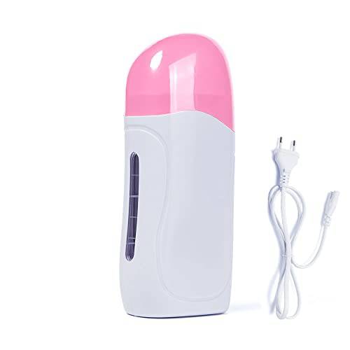 Portable Wax Warmer for Hair Removal, Electric Roll On Wax Heater Home Depilatory Waxing Kit for Women and Men, by IeBilif (Pink)