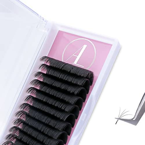 ALLOVE Eyelash Extension Volume Lash Extensions 0.05mm D Curl 15-20mm Mixed Tray Easy Fan Lash Extensions Rapid Blooming Self Fanning Volume Lashes
