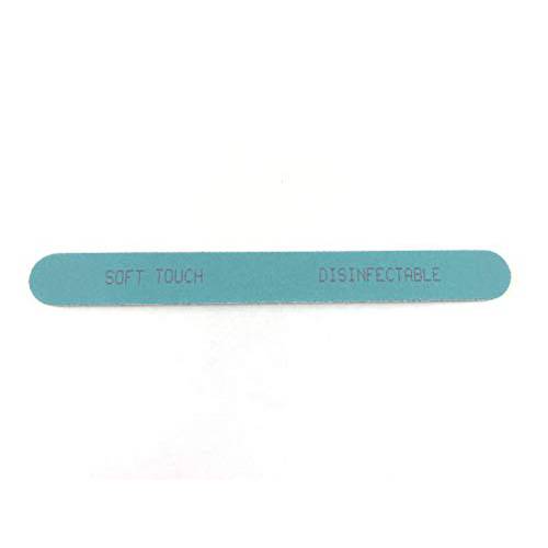 Soft Touch Nail File, Double Sided - 120/240 Grit, Light/Dark Blue, for Natural or Acrylic Nails, 7 Inch - One Piece