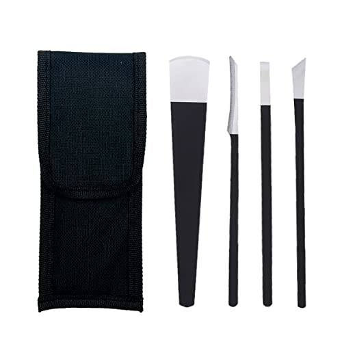 Pedicure Knife Tools Kits, Professional Stainless Steel Dead Skin Foot Callus Remover,4 pcs Ingrown Toenail Knife Tools Foot Scraper Knife to Remove Dead Skin with Portable Storage Bag