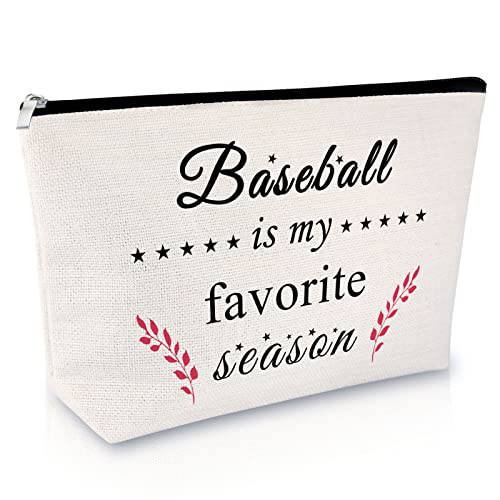 Baseball Lover Gift for Women Makeup Bag Baseball Theme Gift Baseball Gift for Girls Cosmetic Bag Best Friend Birthday Gift for Her Thank You Gift Graduation Gift Travel Cosmetic Pouch