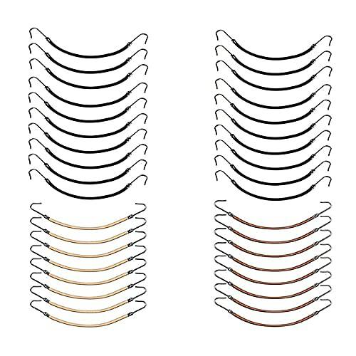 YBB 36 Pcs Ponytail Hooks Hair Clips, Elastic Hair Ties Ponytail Holders for Women Hair Styling (Black, Brown and Gold)