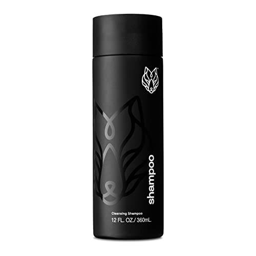 Black Wolf - Everyday Men’s Shampoo, 12 Fl Oz - Charcoal Powder Cleanses Scalp and Fights Dirty & Greasy Hair - Thick and Rich Lather - For All Hair Types