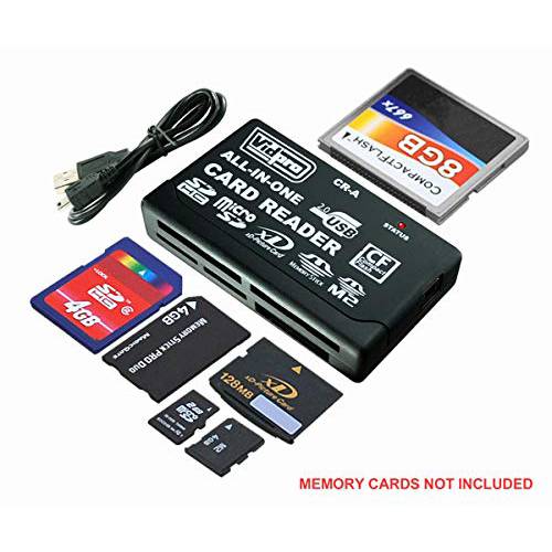 Vidpro CR-A 6-Slot All-in-One USB 2.0 카드 리더, 리더기/ 라이터 SD CF MMC MS XD