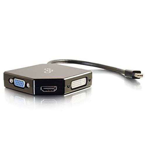 C2G 54341 미니DisplayPort, 미니 DP to 4K UHD HDMI, VGA, or DVI 변환기 Converter, 블랙