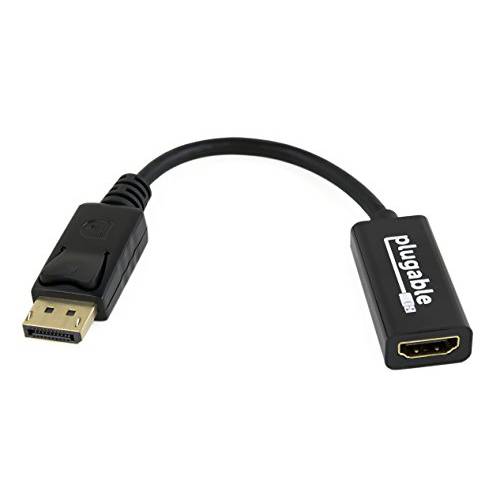 Plugable DisplayPort,DP to HDMI 패시브 변환기 (Supports 윈도우 and Linux Systems and 디스플레이 up to 4K UHD 3840x2160@30Hz)