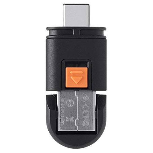 Monoprice USB-C 마이크로SD 리더, 리더기 - 블랙, With 이중 Mode, Plug Into Any USB 2.0, 3.0, or 3.1 Port