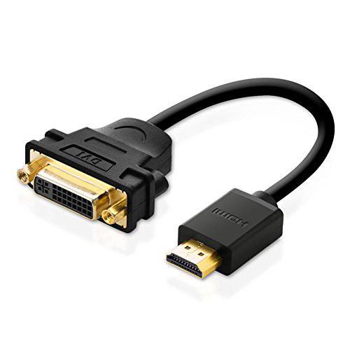 UGREEN HDMI to DVI-I 케이블, 선택형 HDMI Male to DVI-I 24+ 5 Female 변환기 1080P 영상 컨버터 호환가능한 for Apple TV Box, HDTV, 엑스박스 360, PS4 PS3,  닌텐도스위치, Plasma, DVD and 프로젝터