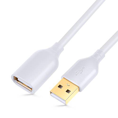 Besgoods USB 2.0 10ft USB 연장 케이블 - 타입 A Male to A Female USB 케이블 연장 연장 케이블 with Gold-Plated Connectors, 화이트