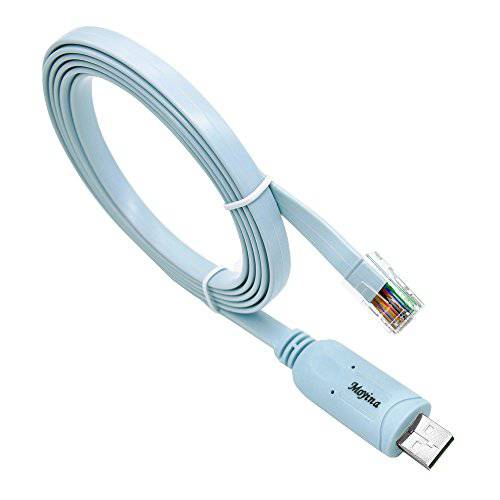 USB 콘솔 케이블 USB to RJ45 케이블 에센셜 Accesory of Cisco, NETGEAR, Ubiquity, LINKSYS, TP-Link Routers/ Switches for 노트북 in 윈도우, Mac, Linux (Blue)