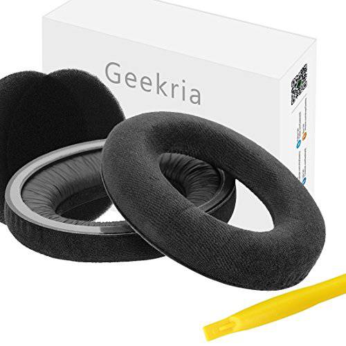 Geekria 이어패드 교체용 for Sennheiser HD598, HD598SE, HD598CS, HD515, HD555, HD595, HD518 헤드폰,헤드셋 교체용 귀 Pad/ 귀 Cushion/ 귀 Cups/ 귀 Cover/ 이어패드 리페어 부속 (Dense Velvet)
