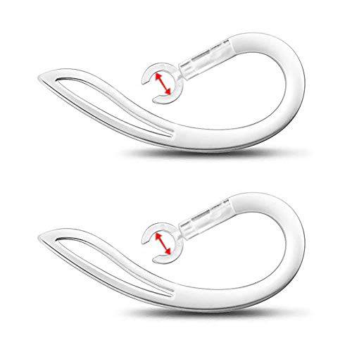 LQGK 교체용 귀 후크 for 블루투스 헤드셋 무선 귀pieces, 실리콘 플렉시블 귀 Piece 클램프 6MM 범용 Clear 교체용 귀 루프 클립, 핀