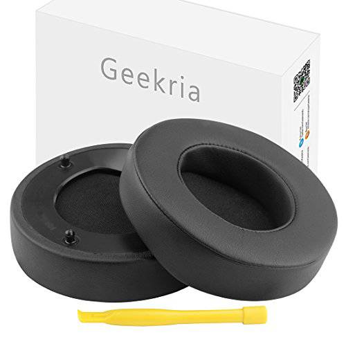 Geekria 교체용 이어패드 for 레이저 Man’OWar 7.1 Wireless/ 유선 써라운드 사운드 게이밍 헤드폰,헤드셋 귀 Pad/ 귀 Cushion/ 귀 Cups/ 귀 Cover/ 헤드폰 이어패드 리페어 부속 (Black)