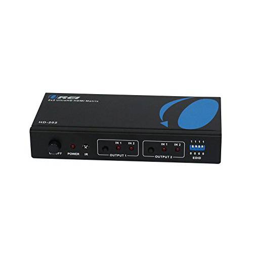 OREI HD-202 2x2 HDMI 1.4V Matrix Switch/Splitter (2-input, 2-output) with  Remote Control Supports PIP, MHL, HDMI 1.4, 3D, 1080p, 4K x 2K