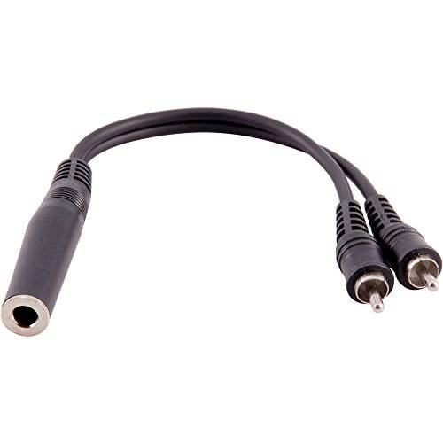 Seismic 오디오 6 Inch 1/ 4 Inch TS Female to 이중 RCA Male Y-Splitter Cable- 인터페이스 케이블 (SA-Y13)
