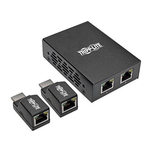 Tripp Lite 2-Port HDMI Over Cat5 Cat6 연장 Kit 파워 Over 케이블 2 미니 수신기 송신기 1080p TAA (B126-2P2M-POC)