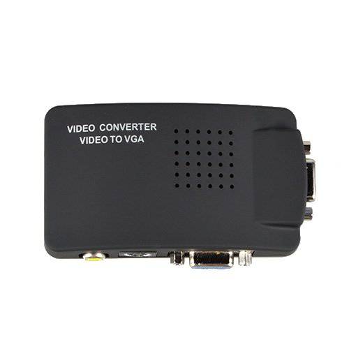 SLLEA RCA 컴포지트, Composite AV S-Video to VGA 컨버터 박스 for DVD DVR VCR 모니터