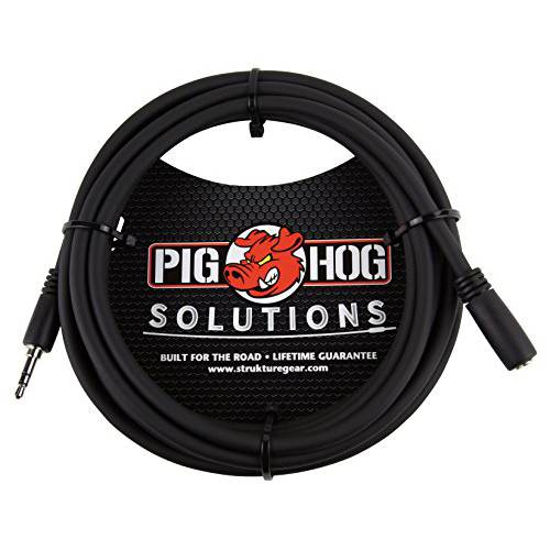 Pig Hog PHX35-10 3.5mm TRSF to 3.5mm TRSM 헤드폰 연장 케이블, 10 Feet