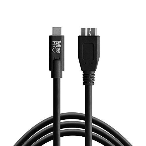 TetherPro USB-C to 3.0 Micro-B, 15’ (4.6m) (Black)
