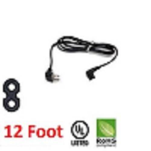 12 Ft Foot USA 2 핀 Male to 90 도 우 앵글드 IEC 320 C7 AC 파워 서플라이 케이블 케이블 for 삼성 TV’s