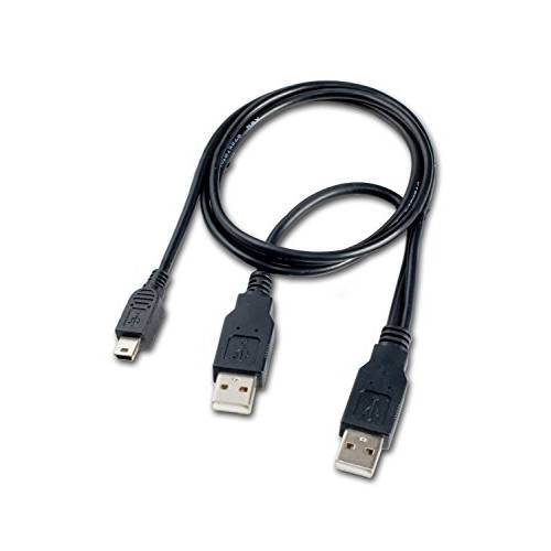 Storite 2 Pack USB 2.0 이중 파워 Y 쉐입 2 x Type A to 미니 B 케이블 for 외장 하드 Drives/ Camera/ 카드 리더기 (75cm 2 Foot 0.75M)