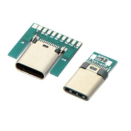 CY DIY 24pin USB 3.1 Type C 남성&  여자 플러그&  소켓 커넥터 SMT Type with PC 보드 1 세트 …