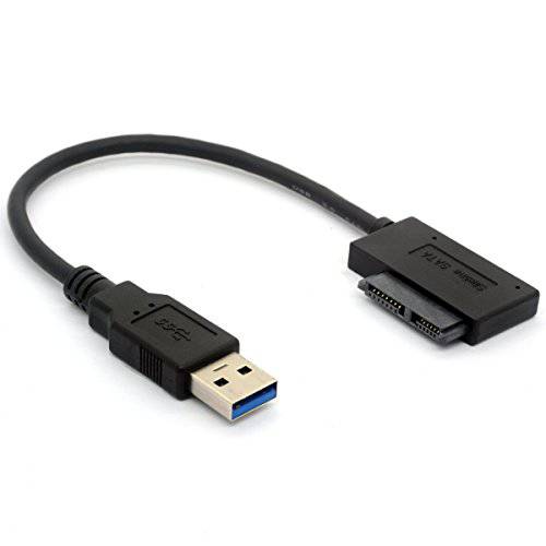 BSHTU USB 3.0 to 7+ 6 13Pin Slimline SATA 케이블 변환기 for 노트북 CD DVD ROM 옵티컬, Optical 드라이브