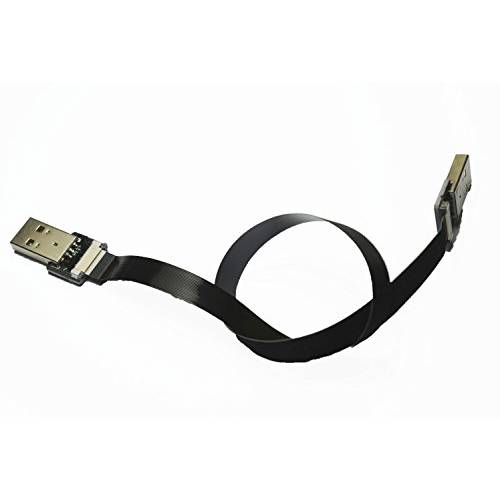 Permanent 블랙 FPV Flat 슬림 Thin Ribbon FPC 케이블 스탠다드 USB A to 스탠다드 USB A for 동기화 and 충전 (20CM)