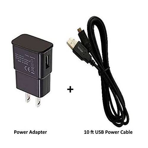 firePower USB 파워 어댑터+ 10-Ft 롱 USB 케이블 for 파이어 TV 스틱