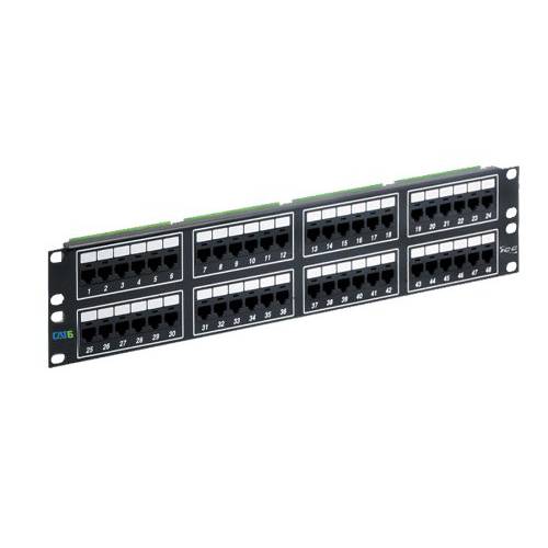 ICC CAT6 패치 Panel with 48 Ports and 2 RMS