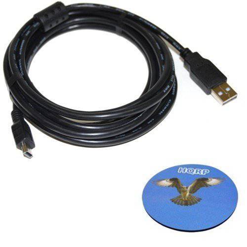 HQRP 엑스트라 롱 10ft USB to 미니 USB 케이블 for Garmin 블랙박스 10/ 20/ 30/ 35 Fleet 660/ 670/ 670V nuLink 1695 실천하기 플러스 HQRP Coaster