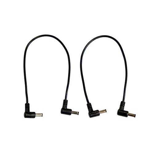 2 Pack of 1 Foot 직각 DC 파워 5.5mm x 2.1mm 패치 Cables 와이어 Male to Male 패치 Cables