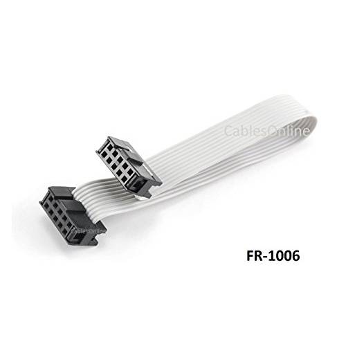 brandnameeng, 6-inch 10-Pin 2x5 2.54mm-Pitch Female/ Female 10-wire IDC Flat Ribbon 케이블, FR-1006