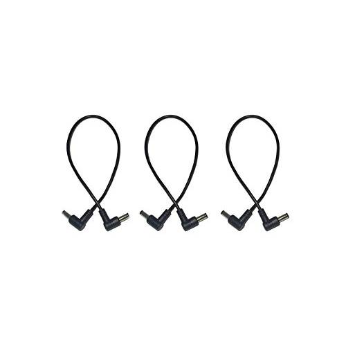 3 Pack 1 Foot 직각 DC 파워 5.5mm x 2.1mm 패치 Cables 와이어 Male to Male