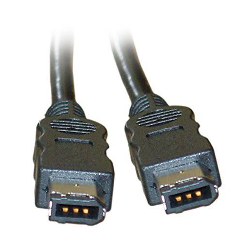 Firewire 400 6 핀 케이블, Male to Male iLink DV 케이블, 6-Pin/ 6-Pin IEEE 1394a, Black, 6 Feet, Cablewholesale