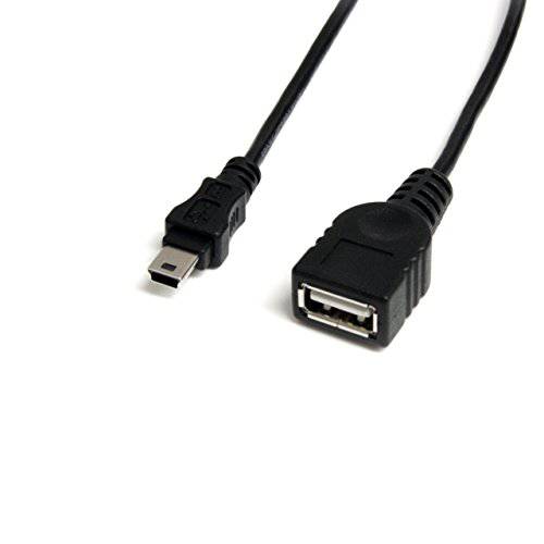 brandnameeng.com 1 ft 미니   USB 2.0 케이블 -   USB A to 미니 B F/ M-   USB 케이블 -   USB (F) to mini-  USB Type B ( M) -   USB 2.0 - 1 ft - 블랙 -   USB M  USBF M1