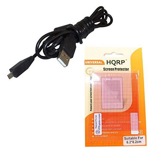HQRP USB Cable/ 케이블 호환가능한 with Kodak EASYSHARE Z812 is, Z8612 is, Z885, Z915, Z980 디지털 카메라 플러스 HQRP LCD 화면보호필름, 액정보호필름