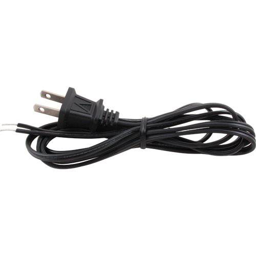 AmplifiedParts 교체용 파워 Cord, Non-Polarized 2-Prong Plug, 18 AWG, Black, 6ft