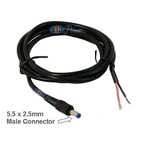 BiXPower Y9 케이블 - 9 Feet 16AWG DC 파워 케이블 with 5.5 x 2.5mm Male 커넥터