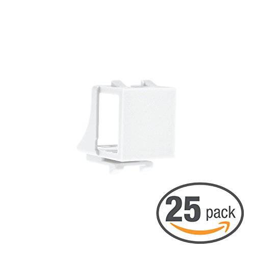 Mediabridge 공백 Keystone Jack ( 하얀) - 공백 for Keystone 벽면 플레이트 - 25 Pack (Part 51J-00-WH-25PK)