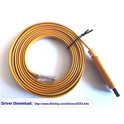 FTDI USB to 연속물/ Rs232 콘솔 Rollover 케이블 for Cisco 라우터 - Rj45 6ft Yellow