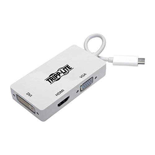 Tripp Lite USB C to HDMI/   DVI/  VGA 멀티포트 변환기 컨버터 UHD 4Kx2k @ 30Hz, 썬더볼트 3 Compatible, USB Type C to HDMI, USB-C, USB Type-C (U444-06N-HDV4K)