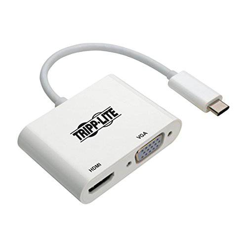 Tripp Lite USB Cto HDMI/ VGA 멀티포트 변환기 컨버터 4K, USB 3.1 Gen 1 USB Type C, USB-C, USB Type-C (U444-06N-HV4K)